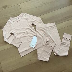 NWT Goumi Kids Rose Loungewear Toddler SZ 2T Pink Joggers Bamboo Pajama Set
